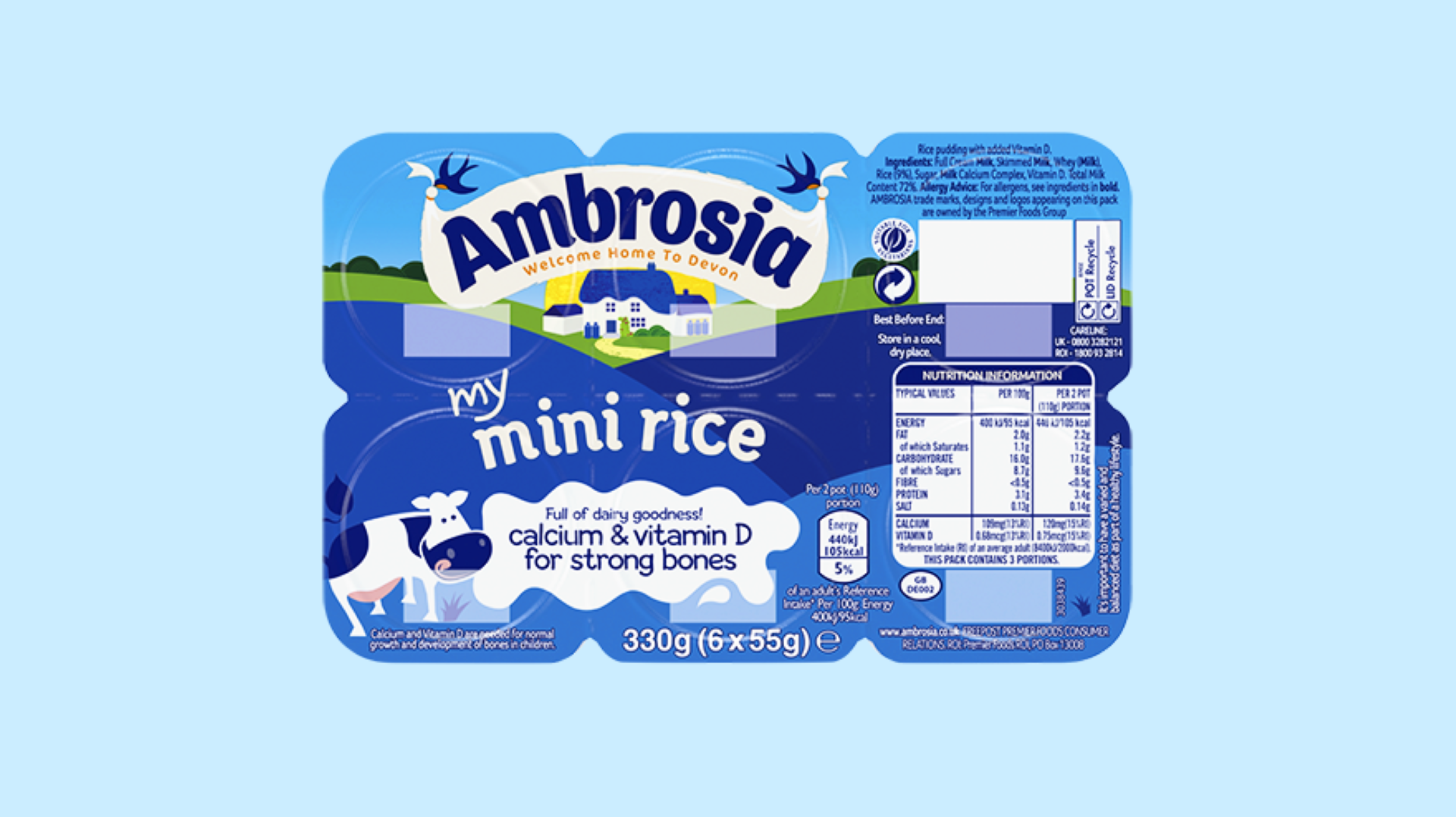 AMBROSIA MY MINI RICE 330G 6PACK